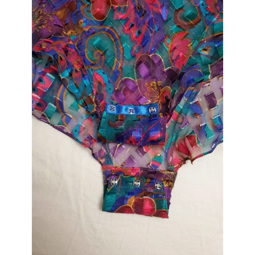 VICTORIA’S SECRET Vintage Gold Label Blue Teddy Bodysuit Romper Size Medium EUC